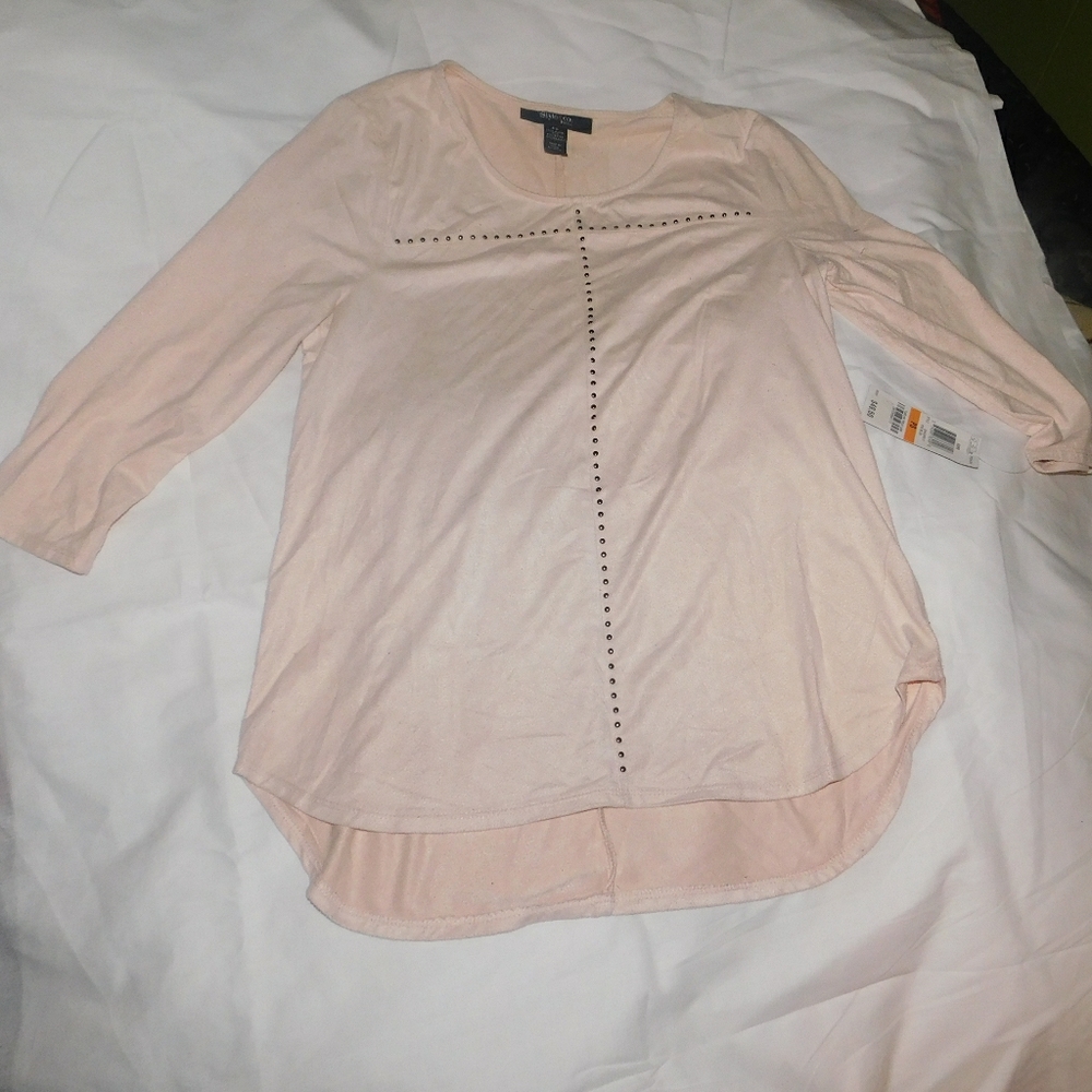 Style  & Co Petite Co Core Pink Bliss Faux Suede